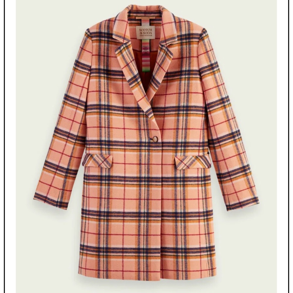 SCOTCH & SODA
Tailored Single-Breasted Wool-Blended Coat